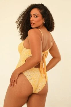 Saltwater Thigh High Cut One Piece 5 Saltwater Thigh High Cut One Piece -Dippin Daisys Shop D1908JMNLC GLDT saltwater one piece golden ditsy 3