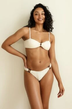 North Shore Cheeky Bikini Bottom -Dippin Daisys Shop D3200 CREM north shore bottoms cream 4