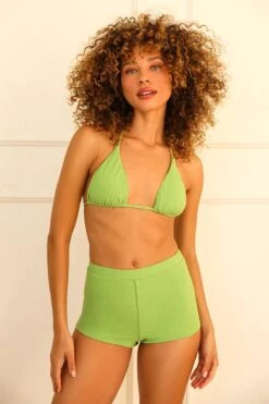 Farrah Elastic Waist Booty Short Plus -Dippin Daisys Shop D3251JCHLC AVCD farrah short avocado 1