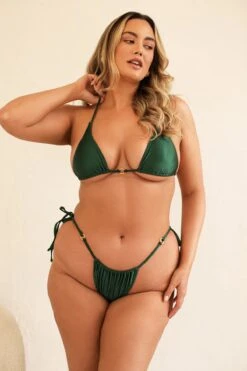 Presley Tie String Bikini Bottom -Dippin Daisys Shop D3270JSHLC HNTR presley bottom hunter 4