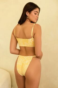 Mirage V-Cut Neckline Bikini Top 7 Mirage V-Cut Neckline Bikini Top -Dippin Daisys Shop D4057JMNLC GLDT mirage top golden ditsy 3