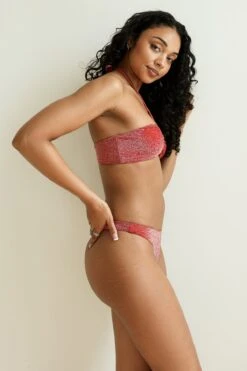 Amalfi String Tie Bandeau Bikini Top -Dippin Daisys Shop D4156 FLME amalfi top flame 2