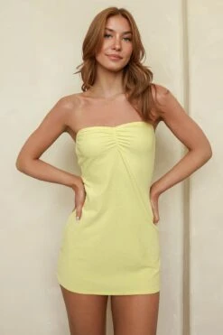 Sundipped Mini Dress -Dippin Daisys Shop D5163 BBYL sundipped mini dress baby yellow 1