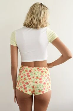 Baby Tee -Dippin Daisys Shop D7151 WHTY baby tee white tender yellow 3