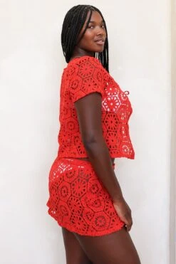 Sail Away Mini Skirt -Dippin Daisys Shop D8138 CHCL sail away mini skirt cherry cola 6