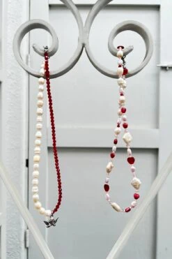 Dreamsbaby Jewels X Dippin Daisys Silver Cherub Necklace -Dippin Daisys Shop DDBJCN RED silver cherub necklace red 4