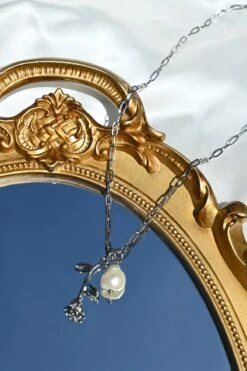 Dreamsbaby Jewels X Dippin Daisys Rosy Necklace -Dippin Daisys Shop DDBJDRN SLVR rosy necklace silver 1