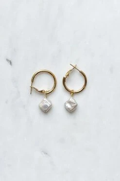 Dreamsbaby Jewels X Dippin Daisys Champagne Hoop Earrings -Dippin Daisys Shop DDBJMPE GLD champagne earrings gold 2