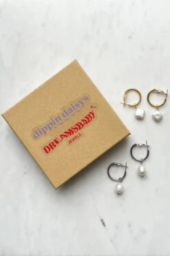 Dreamsbaby Jewels X Dippin Daisys End Of The World Hoop Earrings -Dippin Daisys Shop DDBJMPE SLVER end of the world hoop earrings silver 4