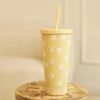 Daisy Printed Tumbler 19 Daisy Printed Tumbler -Dippin Daisys Shop DDTMBLR VNLA daisy printed tumbler vanilla 1