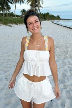 Hanna Strapless Top & Elastic Short Set -Dippin Daisys Shop HANNA SET 3